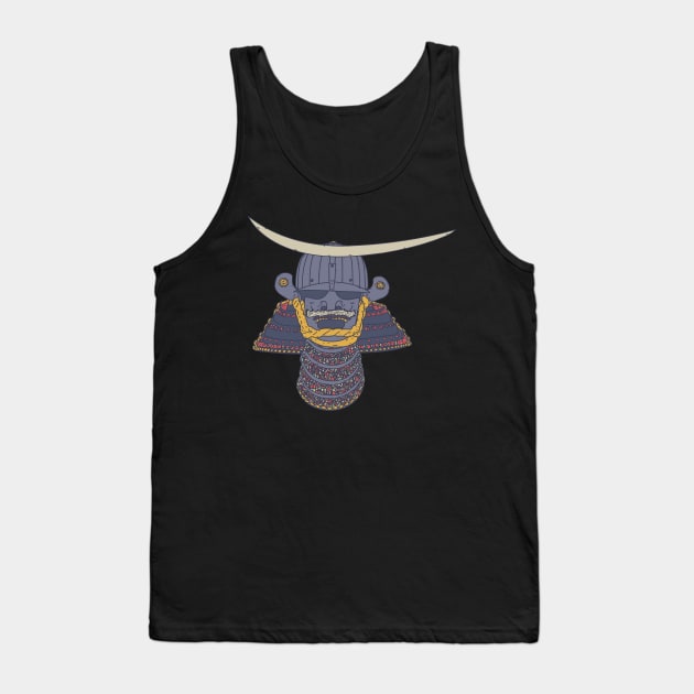 Date Masamune - Samurai Helmet - Feudal Ruler Tank Top by DeWinnes